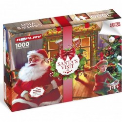 Christmas Puzzles for Adults 1000 Piece Snow Happy Holiday Puzzle Santa Christmas Puzzle Family Jigsaw Puzzle & Fact Poster S...