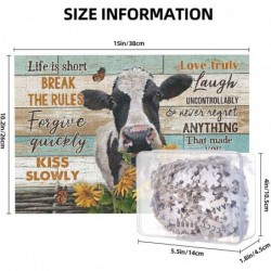 Cow Sunflower Fashion Puzzle Cow Wooden Jigsaw Puzzles for Adult Teenagers Leisure Fun Game Toy Suitable for Family Friends D...