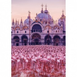 Buffalo Games - - Pink Flamingo Palace - 500 Piece Jigsaw Puzzle $23.75 Jigsaw Puzzles