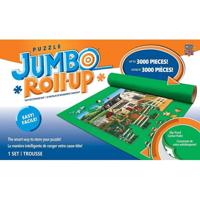 Accessories - Jumbo Jigsaw Puzzle Roll-Up Mat & Stow Box 48" x 36" Fits 3000 Pieces $62.22 Jigsaw Puzzles