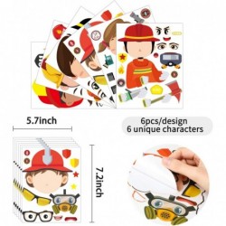 36Pcs Firefighter Sticker Make a Face Stickers Fireman Birthday Party Supplies Baby Shower Party Favors Party Decorations Roo...