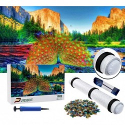 PURESSENT-Jigsaw Puzzles 1000 Pieces for Adults and Children Set-Contains 1500 Piece Foam Roll up Mat Portable Storage Bag an...