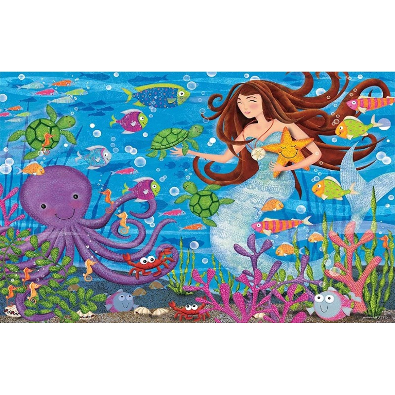 Ocean Social 100 pc Mermaid Jigsaw Puzzle by SunsOut $28.14 Jigsaw Puzzles