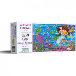 Ocean Social 100 pc Mermaid Jigsaw Puzzle by SunsOut $28.14 Jigsaw Puzzles