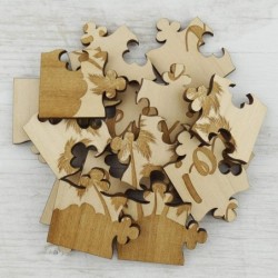 We're Going to Mexico - 15 Piece Basswood Jigsaw Puzzle Surprise Vacation Reveal $25.42 Jigsaw Puzzles