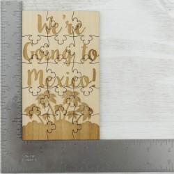 We're Going to Mexico - 15 Piece Basswood Jigsaw Puzzle Surprise Vacation Reveal $25.42 Jigsaw Puzzles