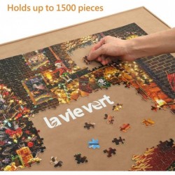 Wooden Jigsaw Puzzle Board Portable Puzzle Plateau for Puzzle Storage Puzzle Saver Non-Slip Surface Fits Up to 1500 Pieces - ...