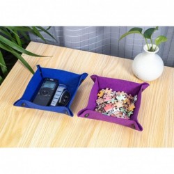 Jigsaw Puzzle Sorting Box Woolen Folding Button Style 4 Pcs Foldable Puzzle Sorting Trays Trays Puzzle Accessories for Puzzle...