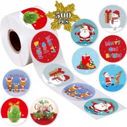 500 PCS Christmas Stickers Labels Roll Self-Adhesive Christmas Stickers for Gifts Crafts Envelopes Christmas Tags for Party D...