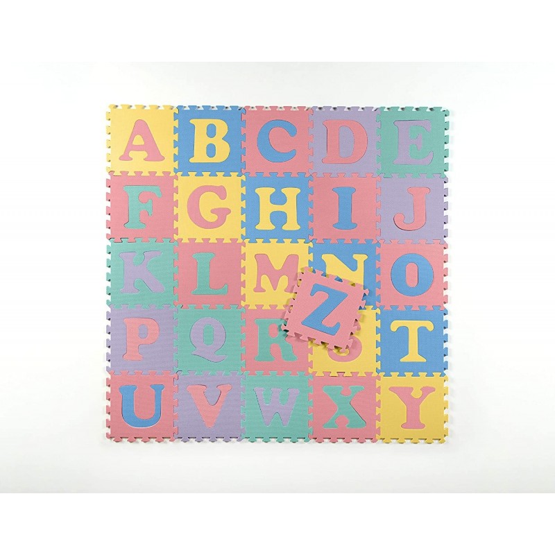 Multi-Color 12 in. x 12 in. x 0.43 in. ABC Mats (26-Pack) $41.90 Puzzle Play Mats