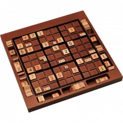 Wooden Sudoku Board with Storage Slots in Medium Stain - 11.5 in. $67.23 Sudoku Puzzles