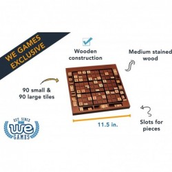 Wooden Sudoku Board with Storage Slots in Medium Stain - 11.5 in. $67.23 Sudoku Puzzles