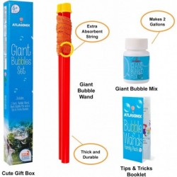 Giant Bubble Wands & Bubble Mix for 2 Gallons of Big Bubble Solution | Kids' Giant Bubbles Maker for Gigantic Bubbles $27.11 ...