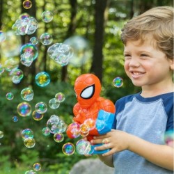 Marvel Spider-Man Action Bubble Blower Machine Includes Bubble Solution Multi $26.09 Bubble Blowing Products