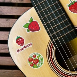 50Pcs Strawberry Stickers for Kids Girls Teens Cartoon Cute Strawberry Reward Sticker DIY Decoration Guitar Water Cup Phone J...