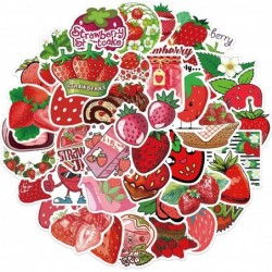 50Pcs Strawberry Stickers for Kids Girls Teens Cartoon Cute Strawberry Reward Sticker DIY Decoration Guitar Water Cup Phone J...