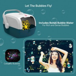 Bubble Machine Automatic Bubble Blower Machine Portable Bubble Maker for Outdoor and Indoor Use Powered by Plug-in or Batteri...