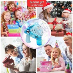 Upgraded Automatic Bubble Gun Bazooka Bubble Machine Gun for Kids Ages 3-8 10000+ Bubbles Per Min with Colorful Lights Giant ...