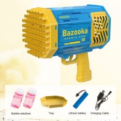 Bubble Gun with 69-Hole and Light Electric Automatic Bubble Maker Machine Rocket Launcher Bubble Bubble Blower Toys Machine G...