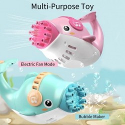 Bubble Maker for Toddlers Dolphin Bubble Machine with Airfan Whale Bubble Machine Bubble Gun with Solution Battery Operated P...