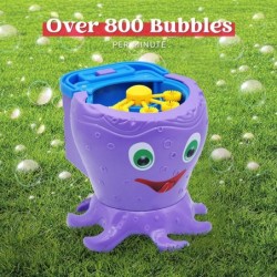 Octopus Bubble Machine Automatic Bubble Maker with 2 Bubble Solutions Bubble Blower 1000+ Bubbles Per Minute for Kids Boy Gir...