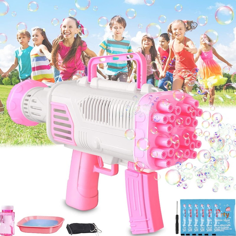 2022 Rocket Bubble Gun Machine for Summer 5000+ Bubbles Per Min 7 Packs Bubble Solution Big Bubble Blowers Maker for Wedding ...