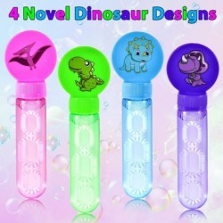 24Pcs Dinosaur Bubble Wands for Kids Dinosaur Party Favors Bubbles Bulk Dino Pinata Stuffer Toy Birthday Gift Carnival Prizes...