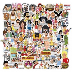 100 PCS Bob's Burgers Stickers for Water Bottles Reusable Kids Stickers Waterproof Vinyl Stickers Stickers for Toddlers Teen ...