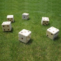 Giant Wooden Yard Dice Games Set of 6pcs Fun Indoor/Outdoor Family Playing Yard Game for Adult and Kids with Scoreboard and C...