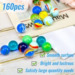 160 PCS Marbles for Kids 16 Styles Marbles Bulk Marble Games DIY and Home Decoration $19.31 Dice & Marble Games