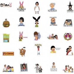 100 PCS Bob's Burgers Stickers for Water Bottles Reusable Kids Stickers Waterproof Vinyl Stickers Stickers for Toddlers Teen ...