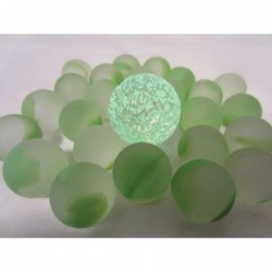 Big Game Toys~25 Glass Marbles Moon Glow Green/Yellow Speckled Classic Style Game Pack (24 Player 1 Glow in The Dark Shooter)...