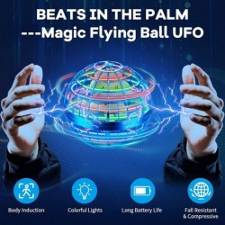 Flying Orb Ball Toys Galactic Fidget Spinner Ball Hover Orb Ball Toy with Magic RGB Lights Spinner 360° Rotating Magic Flying...