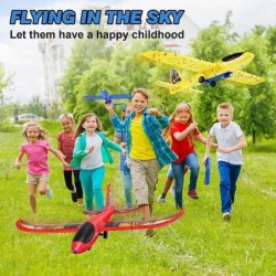 3 Pack Airplane Launcher Toy Foam Glider Planes for Kids with 2 Flight Mode Catapult Plane Toys with 3 DIY Stickers Outdoor S...