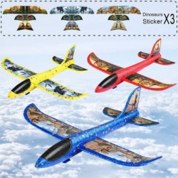 3 Pack Airplane Launcher Toy Foam Glider Planes for Kids with 2 Flight Mode Catapult Plane Toys with 3 DIY Stickers Outdoor S...