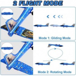 3 Pack Airplane Launcher Toy Foam Glider Planes for Kids with 2 Flight Mode Catapult Plane Toys with 3 DIY Stickers Outdoor S...