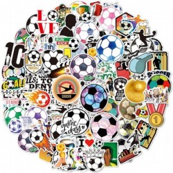 Soccer Stickers 100PCS Soccer Sports Stickers Vinyl Waterproof Sticker Graffiti Decals Soccer Gifts for Water Bottle Helmets ...