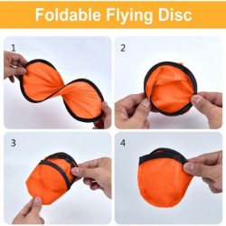 30 Pieces Foldable Flying Disc Fans with Bag Folding Pocket Toy Set for Kids Fun Birthday Party Favors Summer Outdoor Activit...