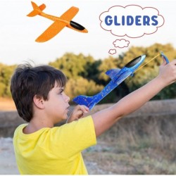 2 Pack Foam Airplanes 17.3" Large Throwing Foam Glider Plane 2 Flight Mode Flying Styrofoam Toys Gifts for Kids Boys Girls 3 ...