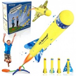 Toy Rocket Launcher for Kids Stomp Rocket Set with 2 Glider Planes + 4 Foam Rockets Set + Adjustable Stomp Launcher Stomp Roc...