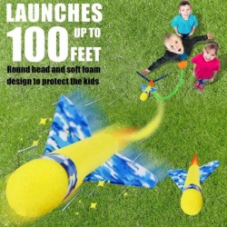 Toy Rocket Launcher for Kids Stomp Rocket Set with 2 Glider Planes + 4 Foam Rockets Set + Adjustable Stomp Launcher Stomp Roc...