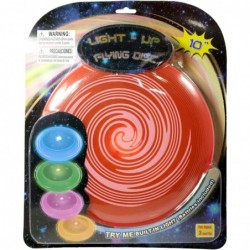 Light Up 10 Inch Flying Disc Kids Outdoor Summer Toy - Orange $17.82 Flying Toys