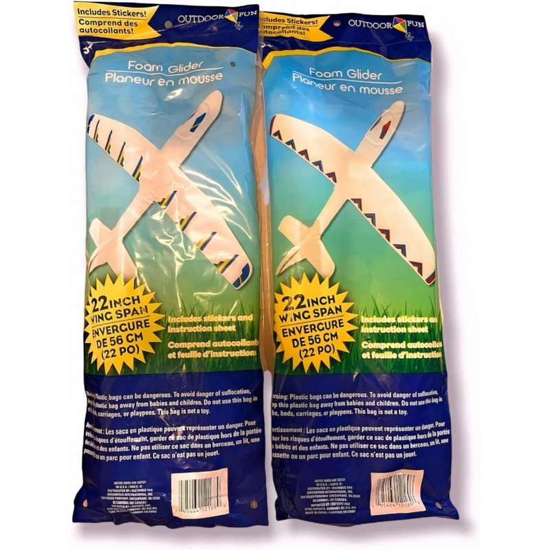 Styrofoam Gliders - 22" Wingspan ~ Color It! Paint It! Let It Fly! (2 pack) $20.54 Flying Toys