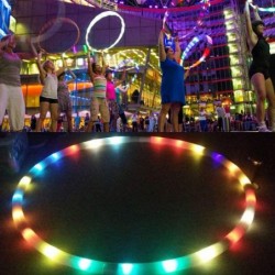 1 PC Light-Up LED Hoop Exercise Hoop 36 inch Glow-in-The-Dark Fitness and Dance Hoop for Adults and Kids Led Light Hoop Led D...