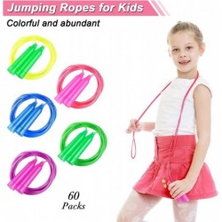 60 Packs Jump Rope Set Colorful Outdoor Jump Ropes 7.3 Feet Adjustable Skipping Ropes for Outdoor Fun Activity Great Party Fa...