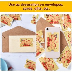 500 Pieces Christmas Gold Believe Train Ticket Stickers Golden Label Train Pattern Stickers Self Adhesive Stamp Stickers for ...