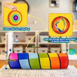 Kids Crawl Through Play Tunnel Pop Up Baby Tunnel for Toddlers Collapsible Colorful Crawl Tube for Children Indoor & Outdoor ...