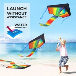 Extremely Easy to Fly Beginners Kites for Kids Classic Rainbow Kids Kite for Family Outdoor Games and Activities Soars High i...