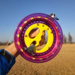 Kite String Reel Winder 7inches Dia with 600 feet Line (60 lbs) for Kids/Teens Purple $30.20 Kites & Wind Spinners