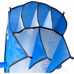 Large Dolphin Blue Kite Frameless Soft Parafoil Giant 3D Kite Breeze Beach Kites for Outdoor Beach $29.15 Kites & Wind Spinners